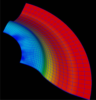 結晶塑性FEMによる穴広げ成形シミュレーション例